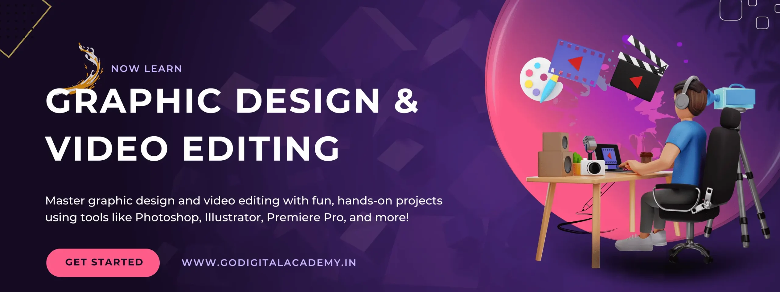 Godigital Academy: graphic design and video editing